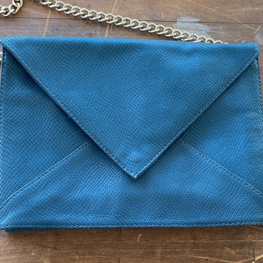 Elegant Blue Envelope Clutch